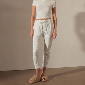 James Perse Mixed Media Drawstring Jogger Pants